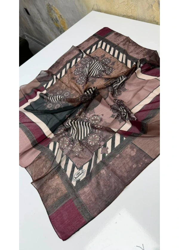 Yasemin Çapraz Şeritli Desen Dikişli Yazma