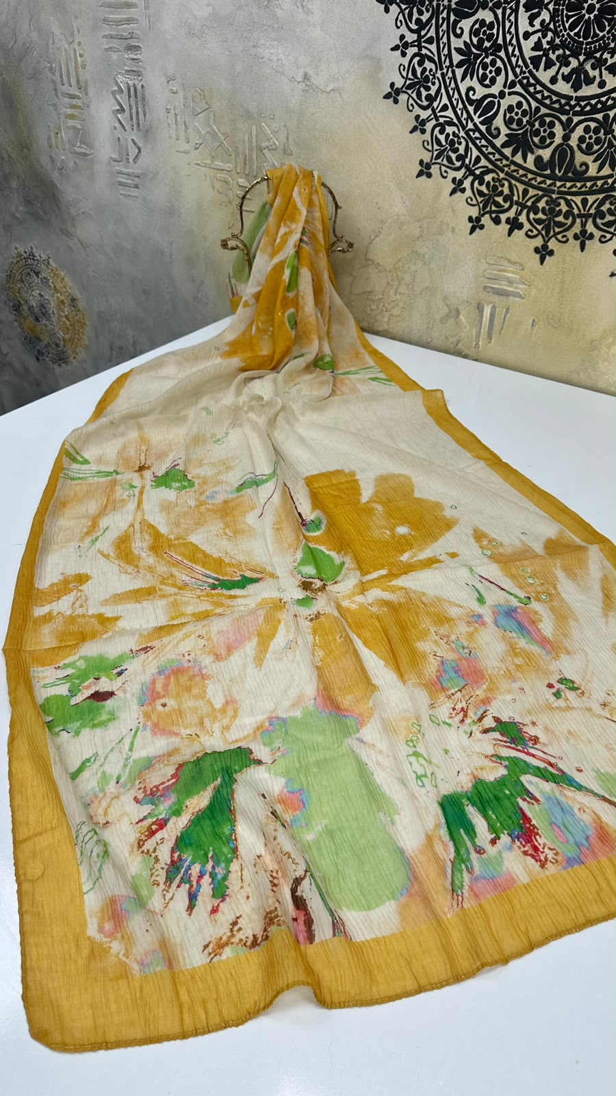 Levid’or Pastel Renkler Desenli Müslin Şal