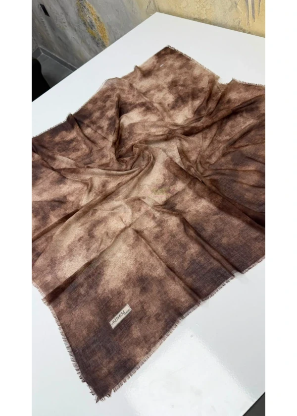 Sinem Buğulu Desen Empirme Cotton Eşarp Yazma