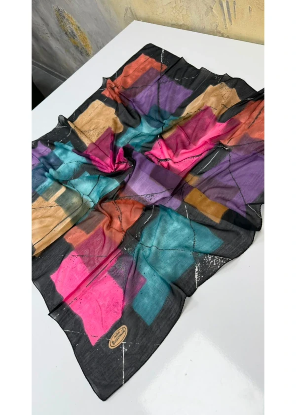 Yasemin Renklerin Dansı Dikişli Yazma