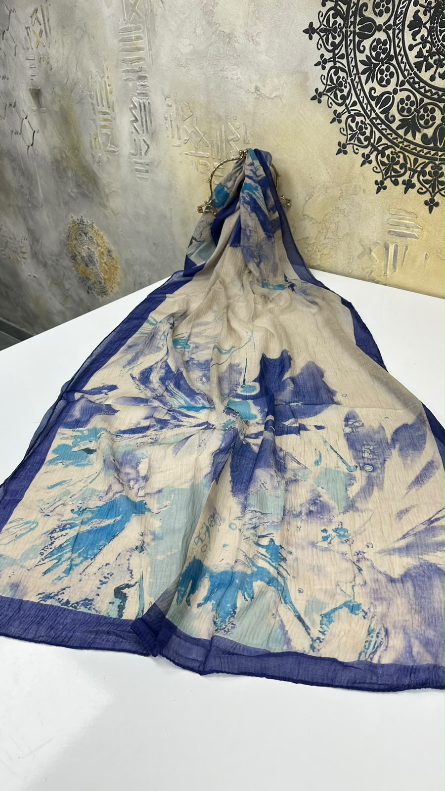 Levid’or Pastel Renkler Desenli Müslin Şal