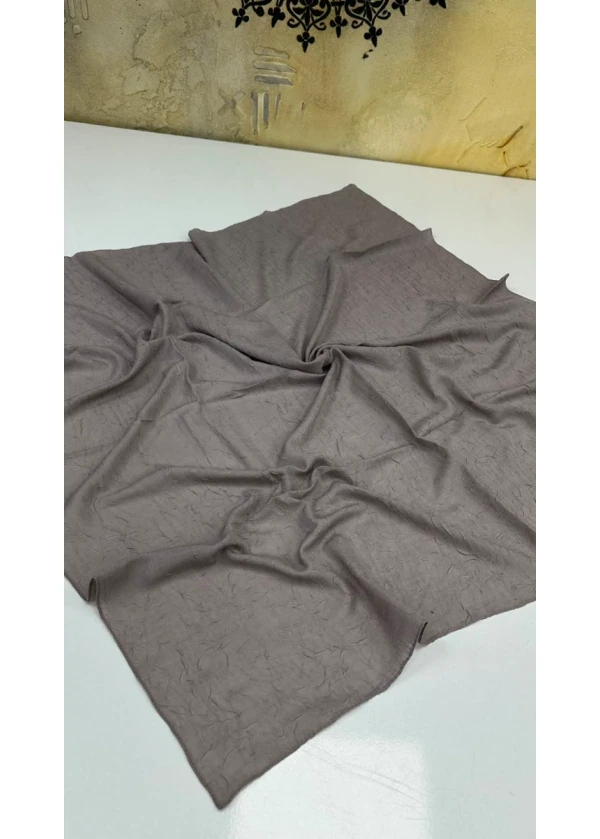 Vual Düz Renk Bambu Kraş Eşarp