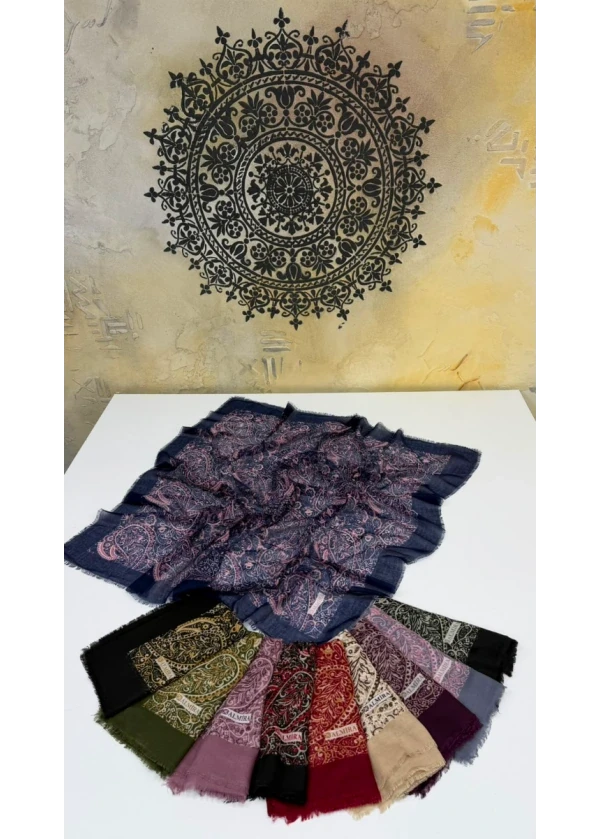 Helezon Empirme Cotton Flamlı Eşarp
