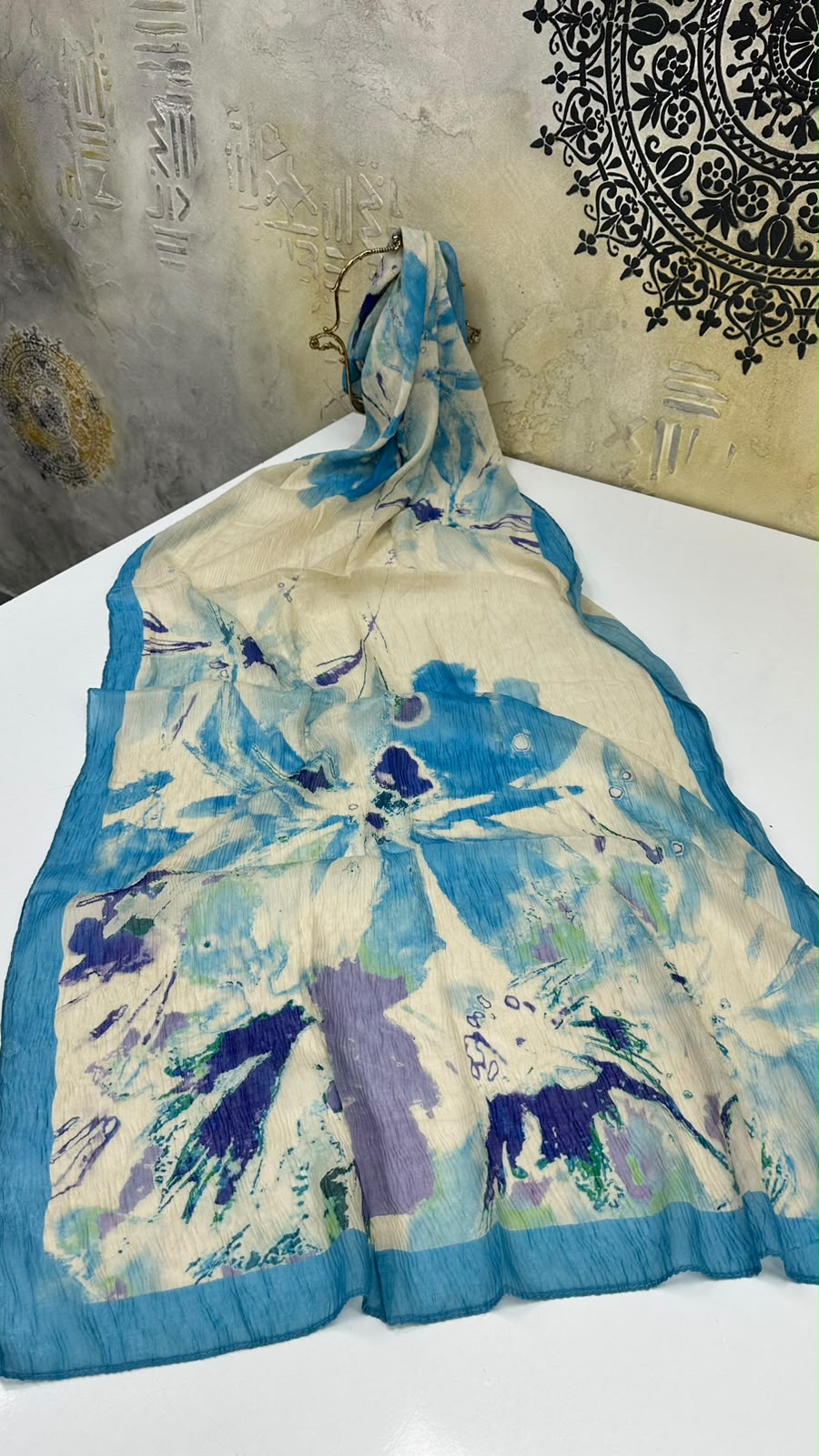 Levid’or Pastel Renkler Desenli Müslin Şal