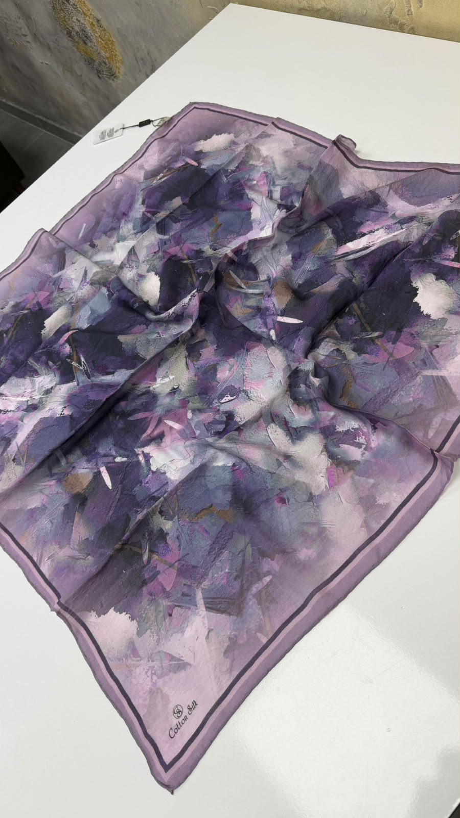 Cotton Silk Mercan Viskon Eşarp Yazma