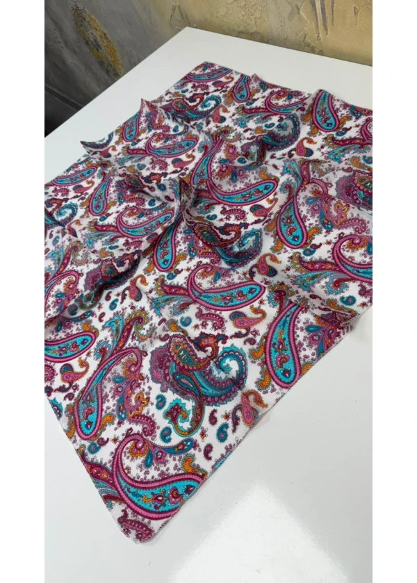 Organik Sümbül Pamuk Eşarp 90cm