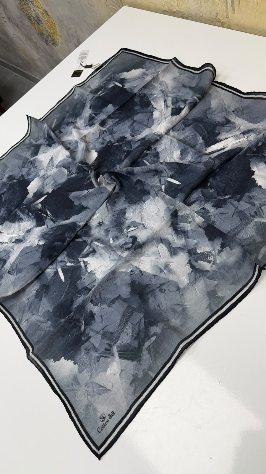 Cotton Silk Mercan Viskon Eşarp Yazma