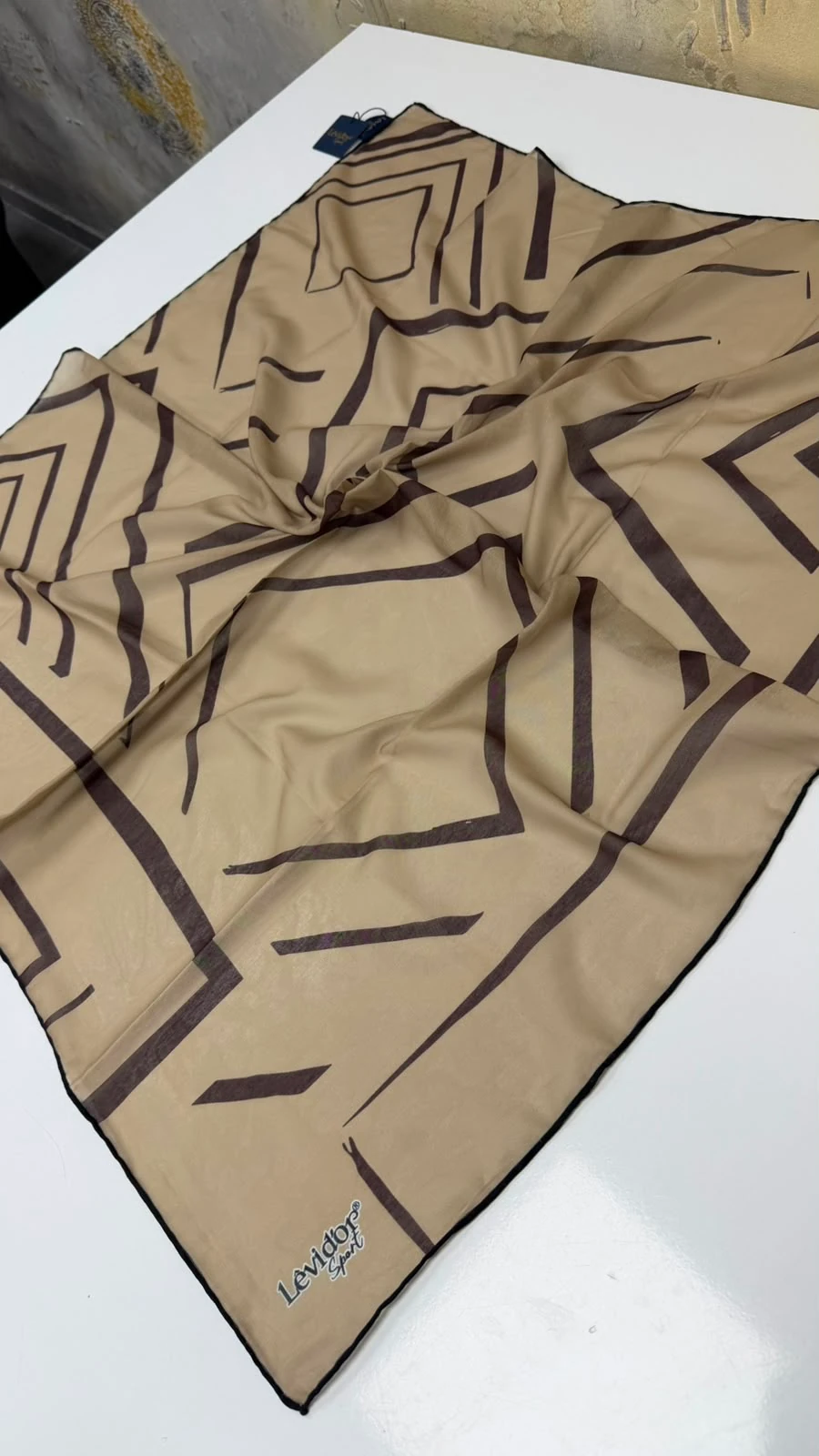 Levi Dor Zikzak Desenli Sport Soft Eşarp