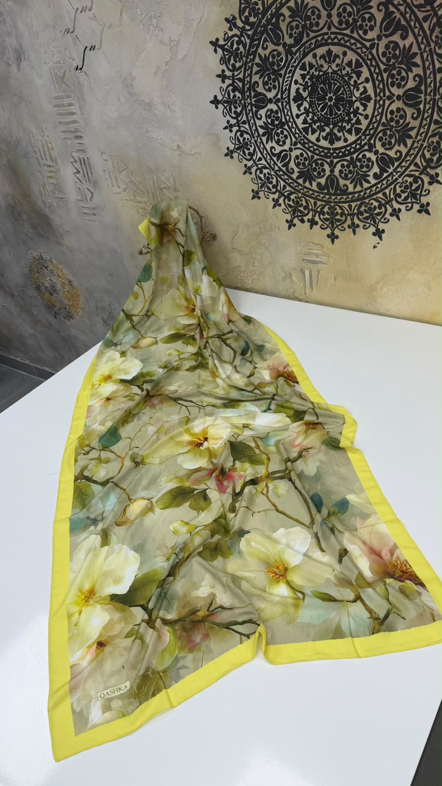 Qashka Kraşlı Pamuk Şal