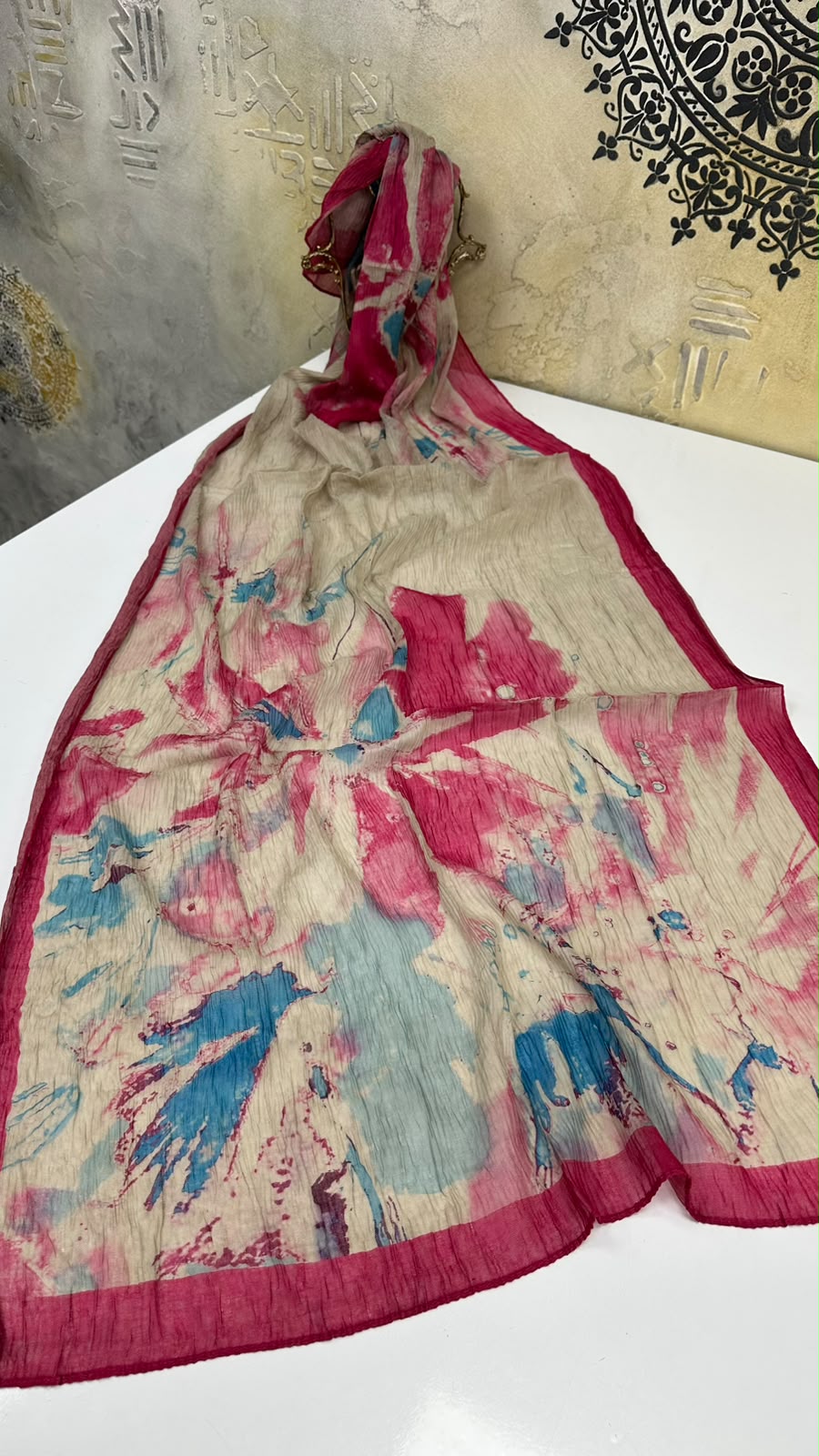 Levid’or Pastel Renkler Desenli Müslin Şal
