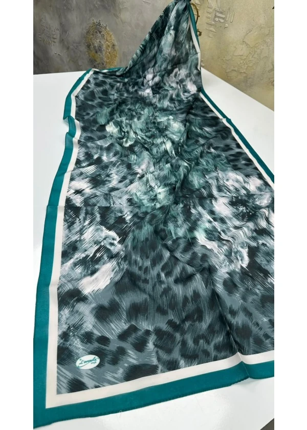 Leopar Desen Pamuk Soft Şal