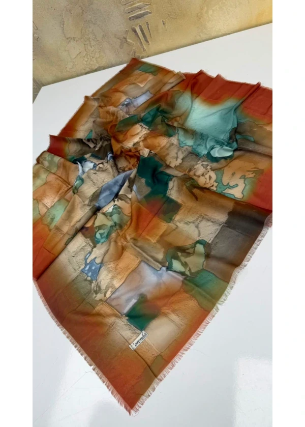 Lorenda Asude Empirme Cotton Eşarp Yazma