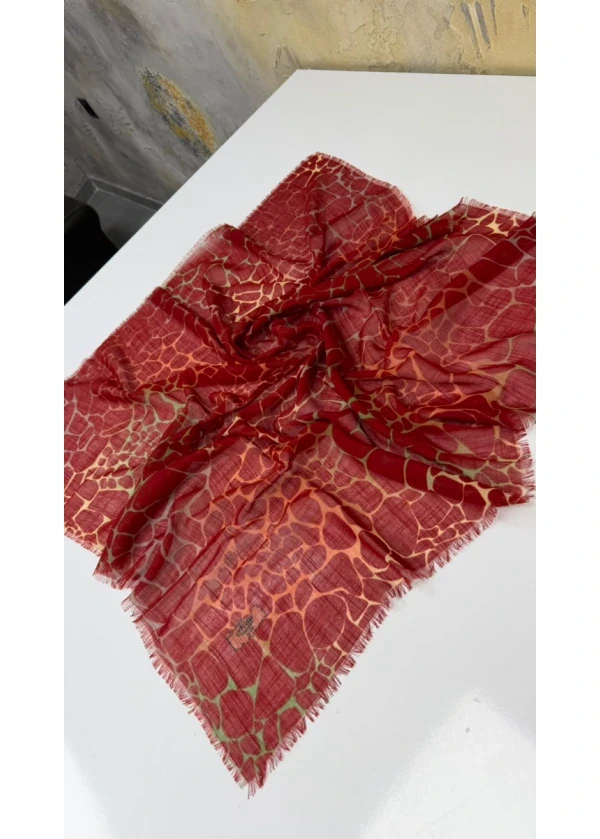 Kafes Flamlı Pamuk Eşarp Yazma