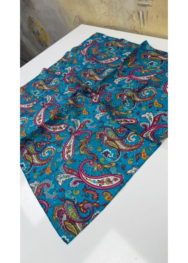 Organik Sümbül Pamuk Eşarp 90cm