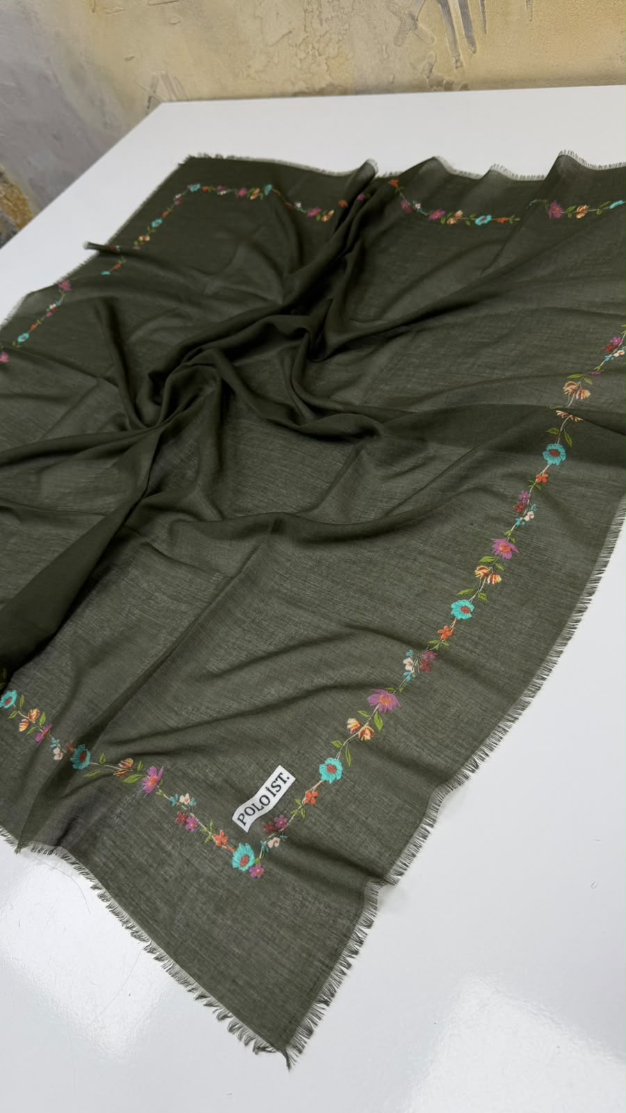 Polo İst Empirme Cotton Eşarp Yazma
