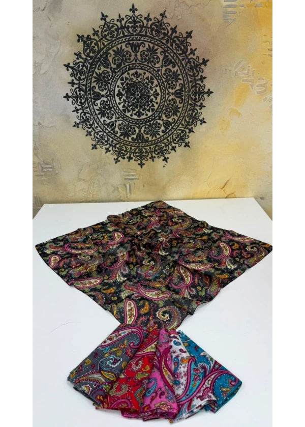 Organik Sümbül Pamuk Eşarp 90cm