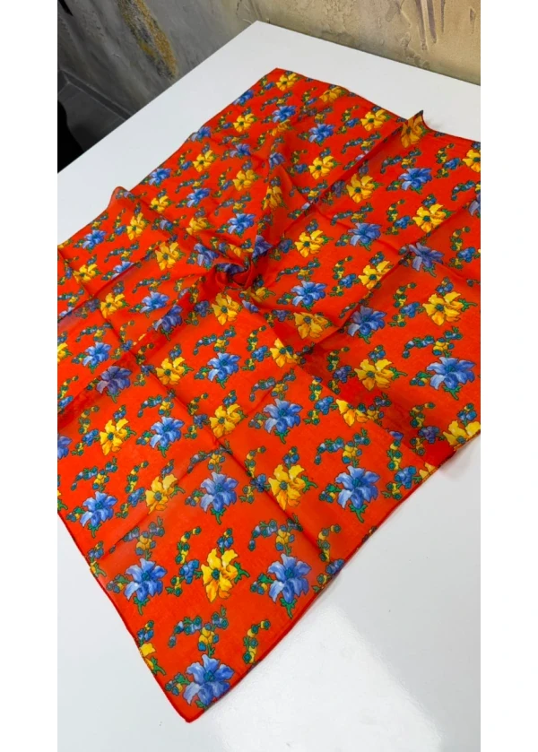 Organik Palmiye Pamuk Eşarp 90cm