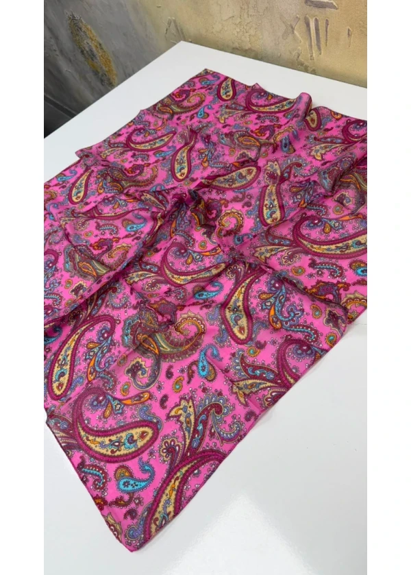 Organik Sümbül Pamuk Eşarp 90cm