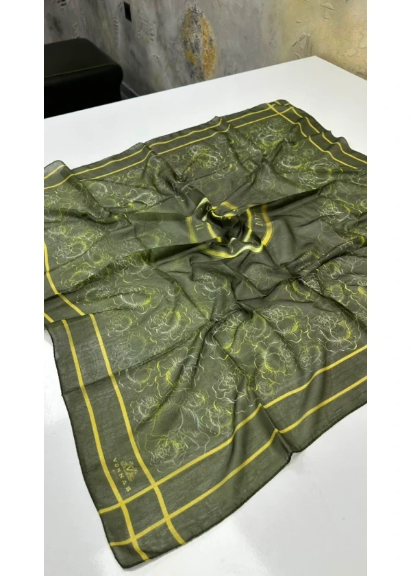 Gold Zaman Dikişli Eşarp Yazma
