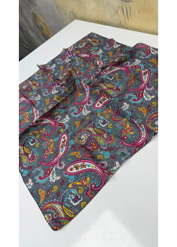 Organik Sümbül Pamuk Eşarp 90cm