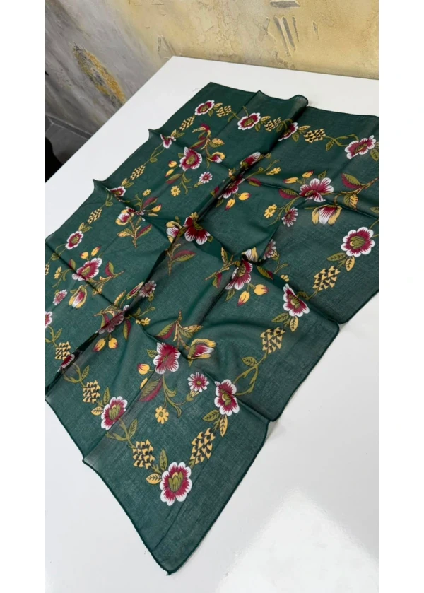 Organik Gerbera Pamuk Yazma 90cm