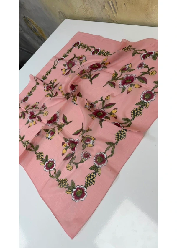 Organik Gerbera Pamuk Yazma 90cm