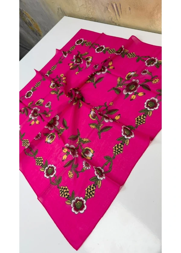 Organik Gerbera Pamuk Yazma 90cm