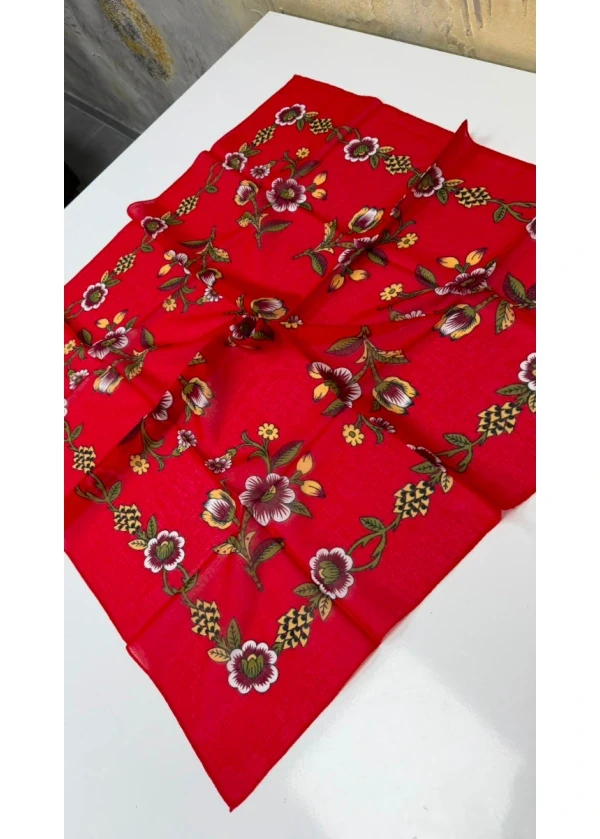 Organik Gerbera Pamuk Yazma 90cm