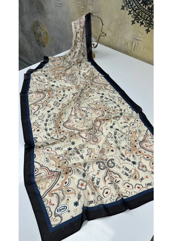 Çiçek Desen Pamuk Soft Şal