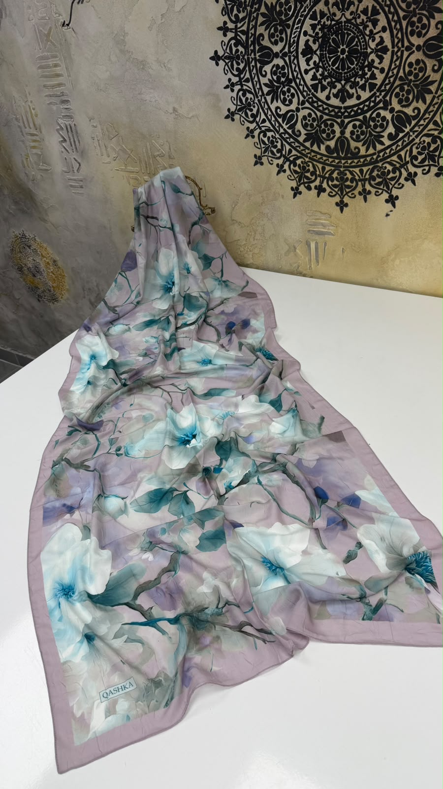 Qashka Kraşlı Pamuk Şal