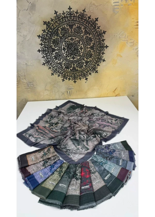 Lorenda Perihan Empirme Cotton Eşarp Yazma