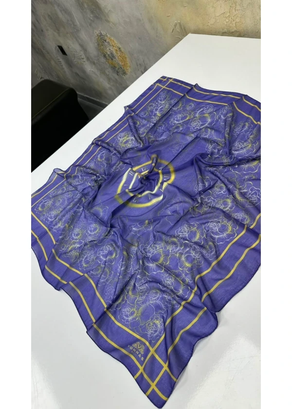 Gold Zaman Dikişli Eşarp Yazma
