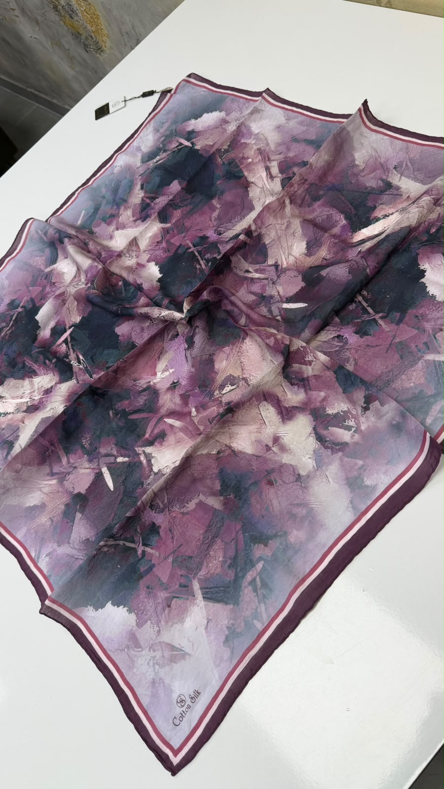 Cotton Silk Mercan Viskon Eşarp Yazma