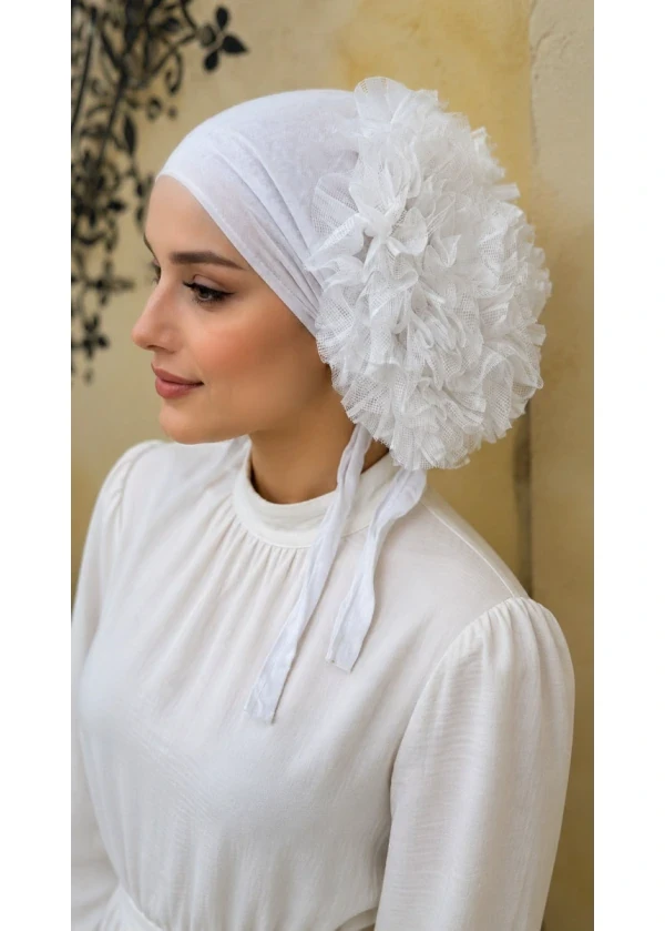 Fırfır Bone Beyaz