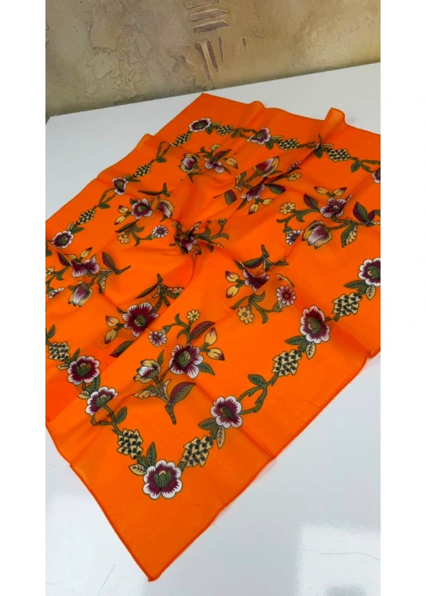 Organik Gerbera Pamuk Yazma 90cm