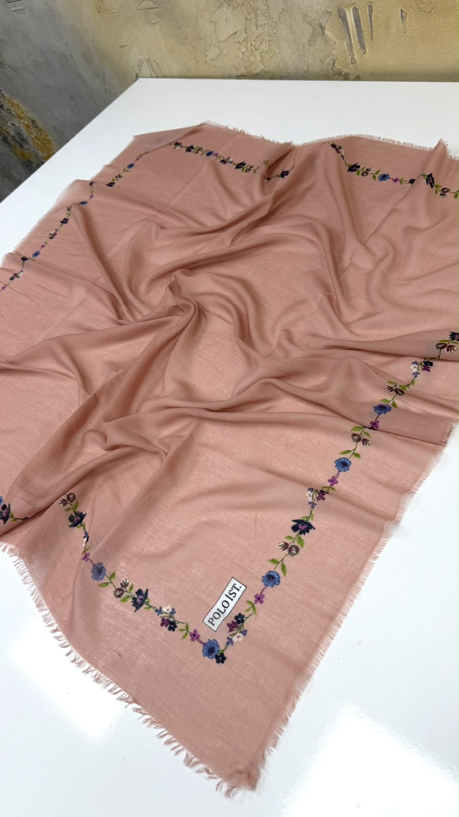 Polo İst Empirme Cotton Eşarp Yazma