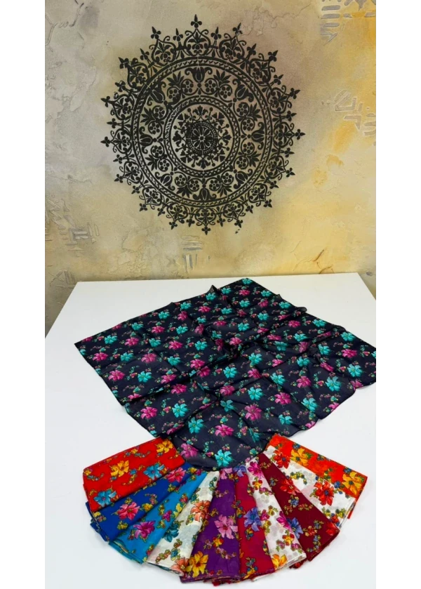 Organik Palmiye Pamuk Eşarp 90cm