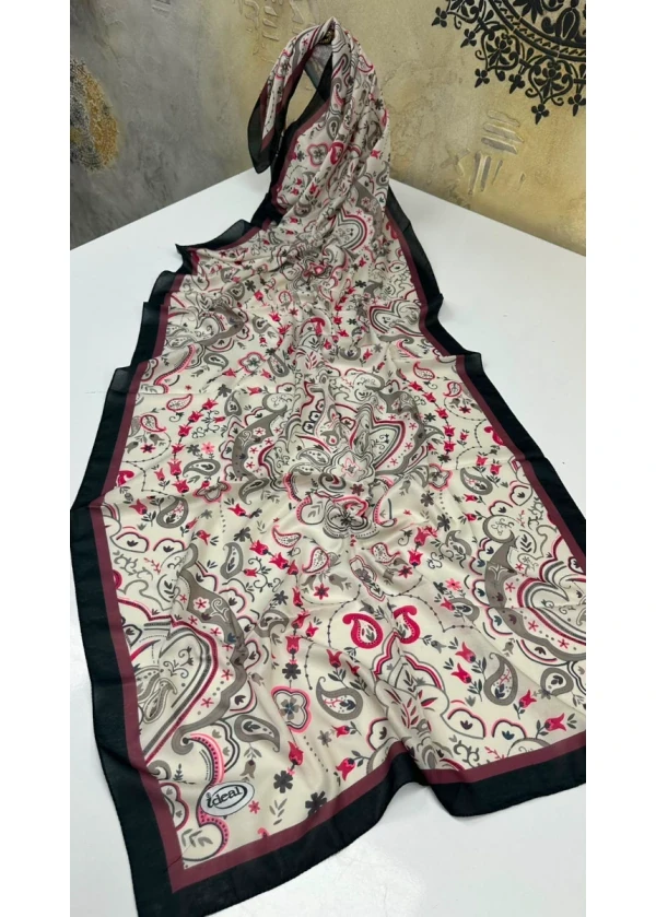 Çiçek Desen Pamuk Soft Şal