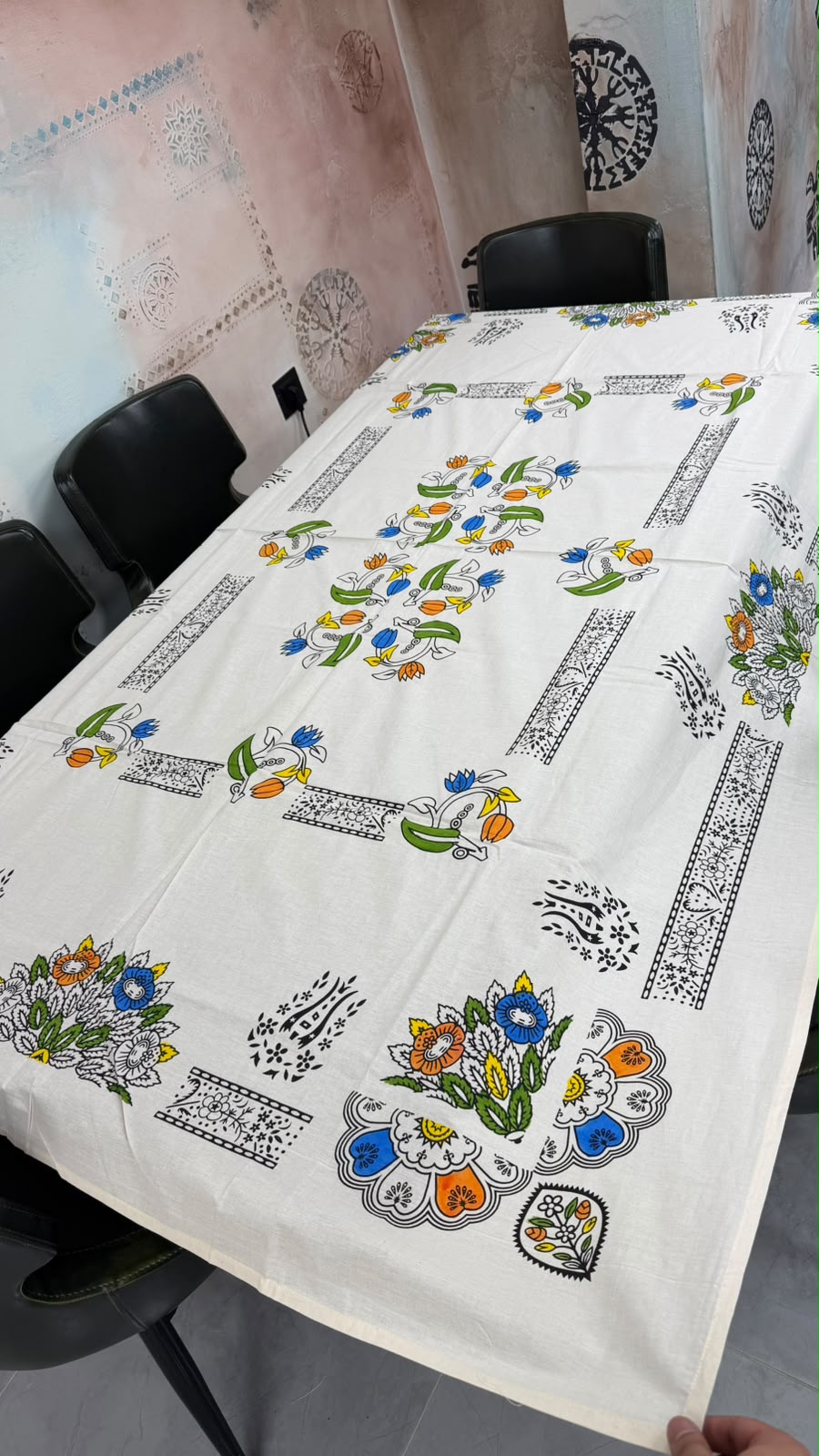 El Boyama Dikdörtgen Masa Örtüsü