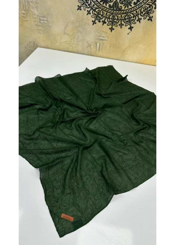 Vual Düz Renk Bambu Kraş Eşarp