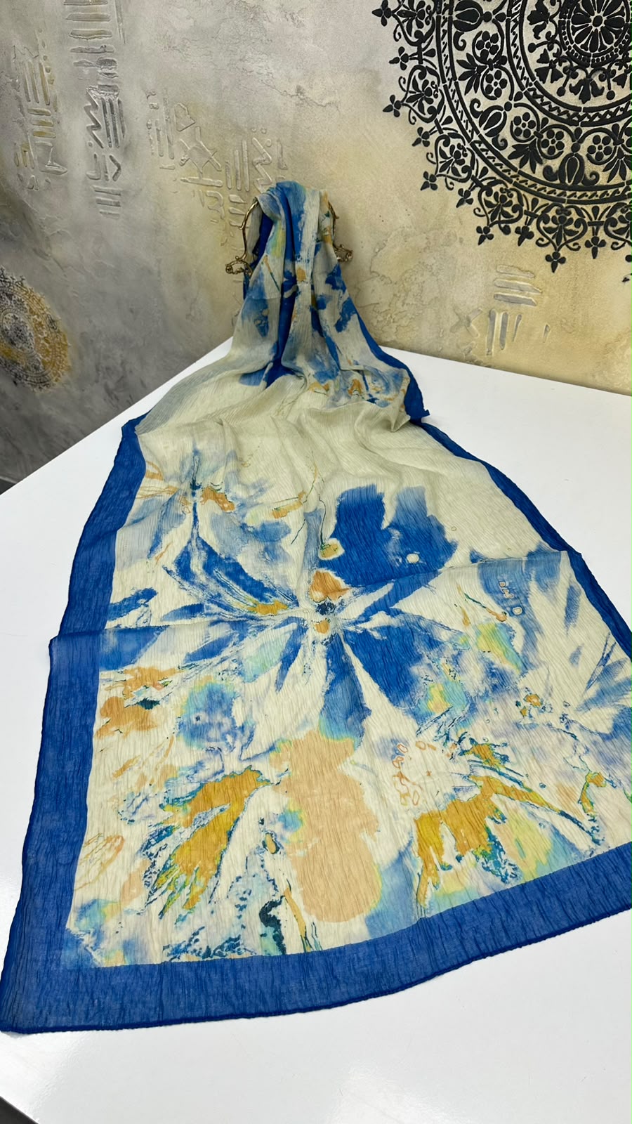 Levid’or Pastel Renkler Desenli Müslin Şal