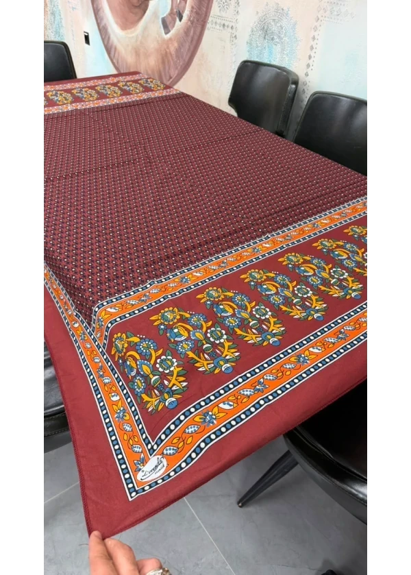 Lorenda Reaktif Dikdörtgen Masa Örtüsü Hamamiye Desen
