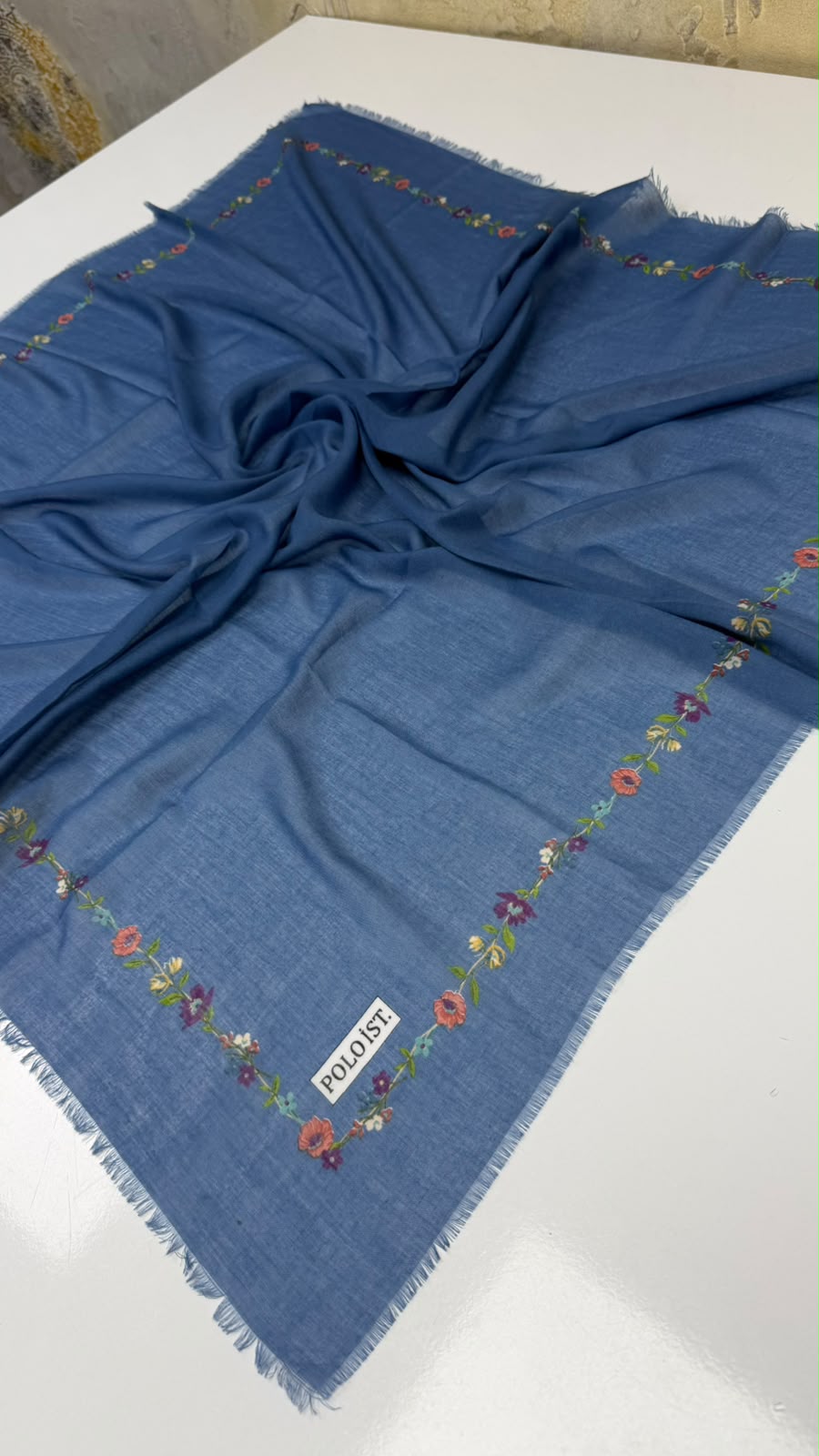 Polo İst Empirme Cotton Eşarp Yazma