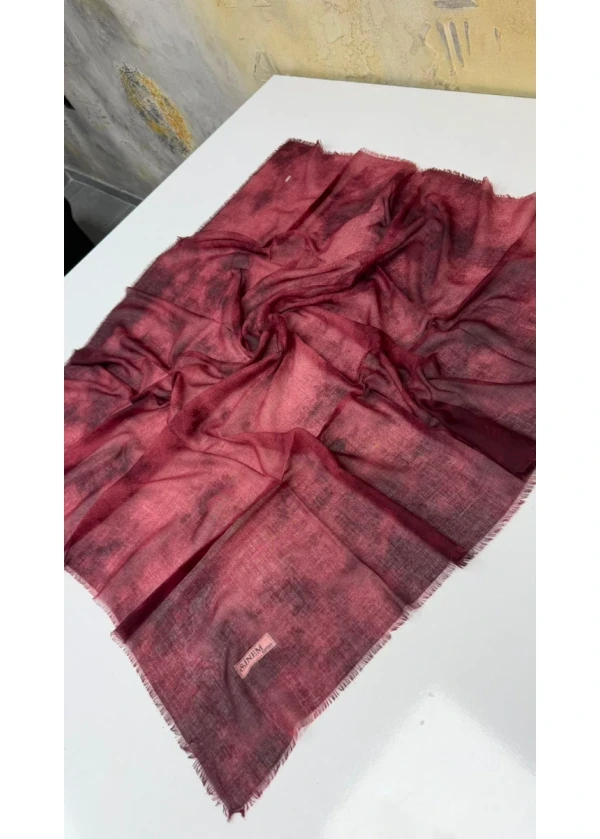 Sinem Buğulu Desen Empirme Cotton Eşarp Yazma