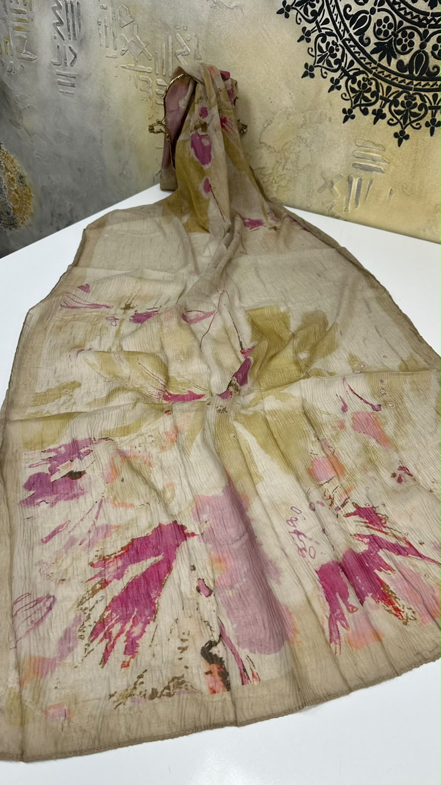 Levid’or Pastel Renkler Desenli Müslin Şal