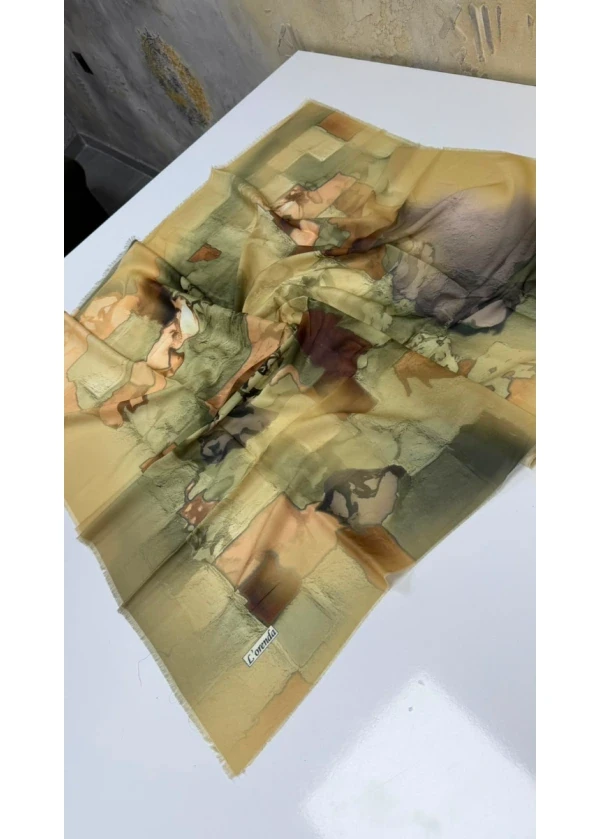 Lorenda Asude Empirme Cotton Eşarp Yazma
