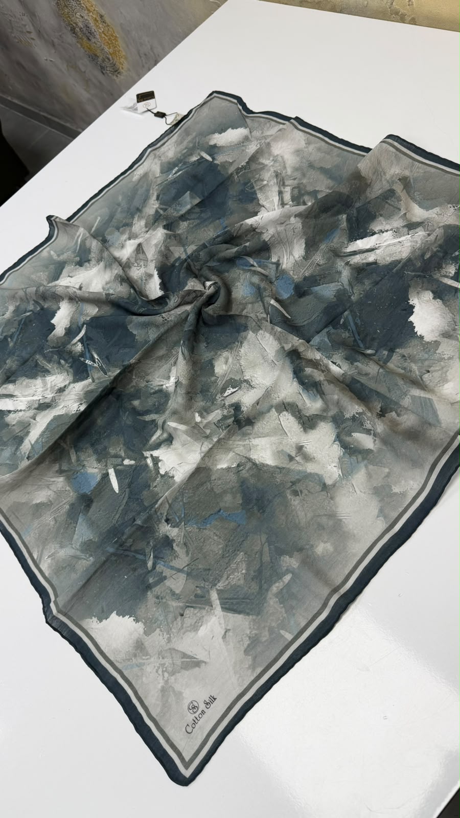 Cotton Silk Mercan Viskon Eşarp Yazma