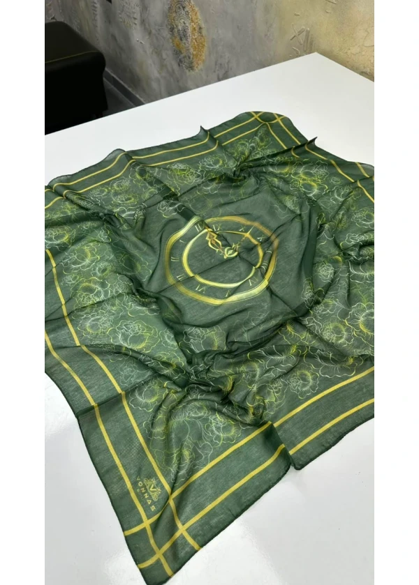 Gold Zaman Dikişli Eşarp Yazma