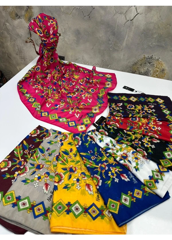 Çengelköy Desenli Soft Pamuk Şal