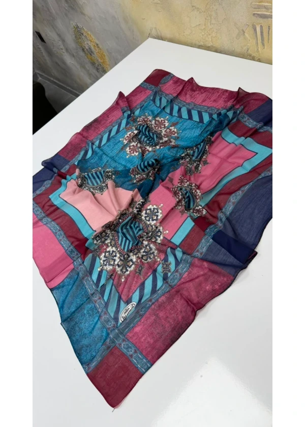 Yasemin Çapraz Şeritli Desen Dikişli Yazma